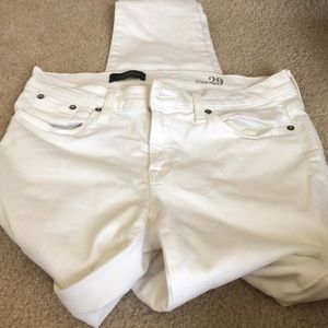 Crew Toothpick white ankle